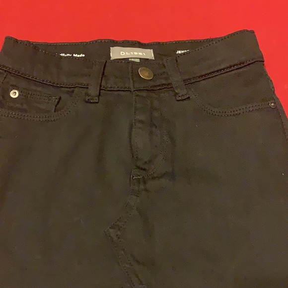 DL1961 Girls Jenny Black dark-wash Denim Skirt size 8 - Picture 4 of 9